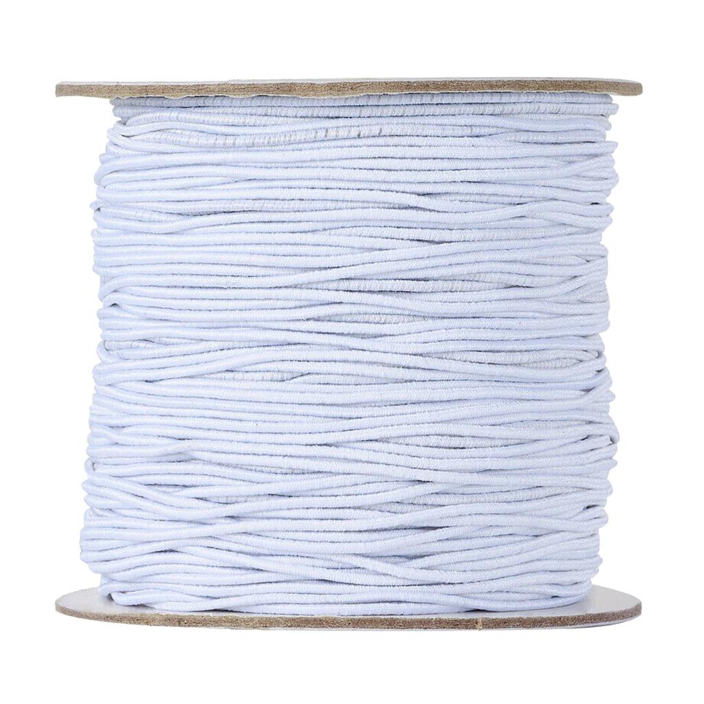 Maxbell 40/100m Elastic Band Cord Ribbon for Clothes Dress Pant Sewing 1mm
