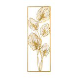 Maxbell Metal Wall Decor Sculpture Corridor Farmhouse Leaves Wall Art Line Drawing Turtle Leaf Right