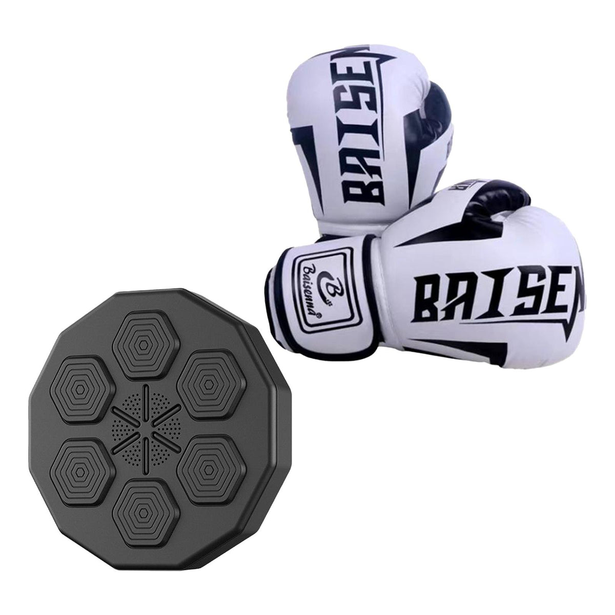 Maxbell Smart Boxing Machine with Boxing Gloves Strength Tester Sandbag for Gym White Adult