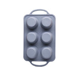 Maxbell 6 Holes Heat Resisting Nonstick Baking Molds Silicone Molds  Grey