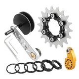 Maxbell Bike Chain Tensioner Rear Derailleur Chain Tensioner Stabilizer Single Speed 18T Silver