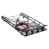 Max RC Crawler Roof Rack w/ 4 Square LED Lights for D90 RC4WD Axial SCX10 trx-4