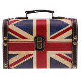 Max Antique DO OLD Design Vintage Wooden Jewelry Storage Case UK Flag