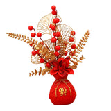 Maxbell Flower Basket Ornament Decor Artificial Potted Flower for Occasions Party 18cmx28cm