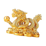 Maxbell Treasures Dragon Statue Collection Exquisite for Home Office Aureate