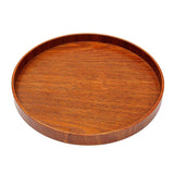 Maxbell 4 pieces Hotel Restaurant Wood Round Shape Food Cake Serving Tray Container