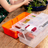 Max Multi Purpose Plastic Folded Storage Container Home Toolbox  Orange