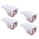 Maxbell 4x Mini Self Adhesive Caster Wheels Roller Sticky for Furniture Storage Box pink