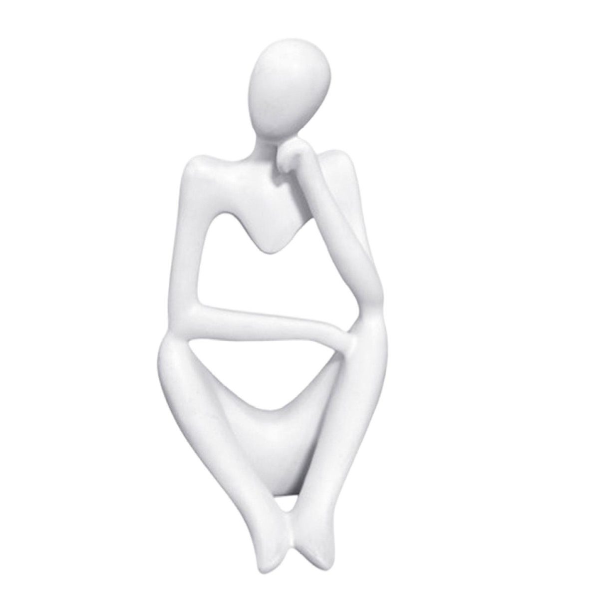 Maxbell Resin Thinker Artwork Modern Abstract Artistic for Gifts Bookshelf Ornament Using Right Hand