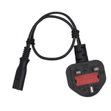 Maxbell Maxbell AC Power Cord IEC 320 C7 Female to UK Plug BS1363 Male for Laptop Notebook 0.32m