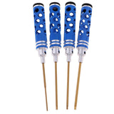 Max RC Car Hex Driver Wrench Screwdrivers 4 pcs Set 1.5mm 2mm 2.5mm 3mm Blue