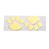 Max 3D Stereo Dog Footprint Car stickers Adhesive Decal Decoration PVC Gold