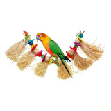 Maxbell 1 Pc Parrot Lafite Grass Bite Toy Colorful Standing Knot Perch for Pet Birds
