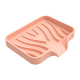 Maxbell Portable Soap Container Anti Skid Plate Tray for Household Home Countertop Pink