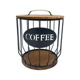 Maxbell Coffee Pod Holder Storage Organizer Container for Coffee Bar Decor Counter Black