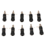 Max 10 pieces 4mm Banana Plug Socket Jack Banana Binding Post Connector Terminal  black