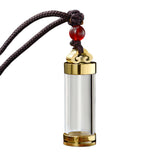 Maxbell Urn Necklace for Ash Crystal Glass Pendant High Polished Keepsake Memorial Aureate