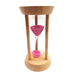 Maxbell Oblique Wood Round Hourglass Sandglass SandTimer Clock 30 Minutes Pink