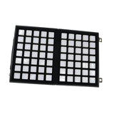 Maxbell Diamond Gemstone Display Tray Multigrid Showcase Portable for Store Show white 70 grid
