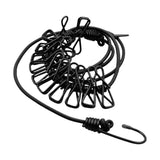 Maxbell Clothesline Clothes Stretchy Travel Clothes Line for Garden Outdoor Vacation Black