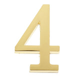 Maxbell Golden Self-Adhesive Door Number Sign Plaque Digit Number for Home Outdoor Number 4