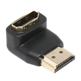 Max Practical Right Angle 90 Degree HDMI Male Port to HDMI Female Port Adapter Cable Connector