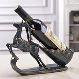 Maxbell European Style Red Wine Holder Wine Rack Deer Figurine Model Resin Shelf