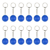 Maxbell 12Pcs Pickleball Keychain Hanging Toy Metal Keyring for Backpack Purse Decor Blue