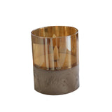 Maxbell Flameless LED Candle Crafts Tea Light Candle for Living Room Hallway Bedroom 8cmx8cmx10cm Gold