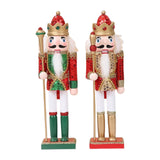 Maxbell Handmade Nutcracker Figures Nutcracker Ornament for Shelf Cabinet Decoration