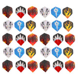Max 30 Pieces Assortment Dart Flights Fletches Standard Shape Extra Strong Flame