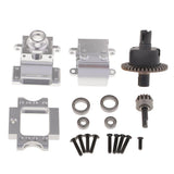 Max 1/set Aluminum Alloy Front Rear Gearbox Assembly for HSP 1/10 RC Car Silver