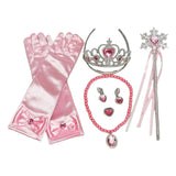 Maxbell Girls Princess Belle Costume Cosplay Props Glove Party Dress up Set pink