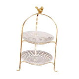 Maxbell Luxury Cake Stand 3 Tier Serving Tray Dessert Tray for Kitchen Pastry Candy 2 floors