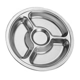Max 304 Stainless Steel Sectioned Food Serving Tray for School Canteen 25.5cm B