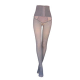 Maxbell Fashion Women Winter Tights Pantyhose Slim Seamless Elasticity Leggings Gray 360g
