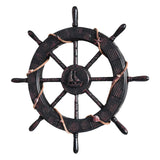 Maxbell Maxbell Nautical Ship Steering Wheel Door Hanging Ornament Boat Steering Beach Theme B
