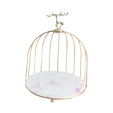 Maxbell Bird Cage Rack Cosmetic Holder Perfume Iron for Dresser Vanity deer 19.5cmx22.5cm