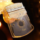 Maxbell 1Pc 17-Key Crystal Kalimba Finger Thumb Piano Mbira Soft Handle Clear