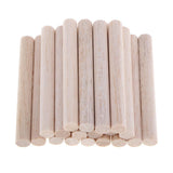 Maxbell Round Balsa Wood Stick Unfinished Woodcraft Stick Dowel Rod 20 Pieces 80mm