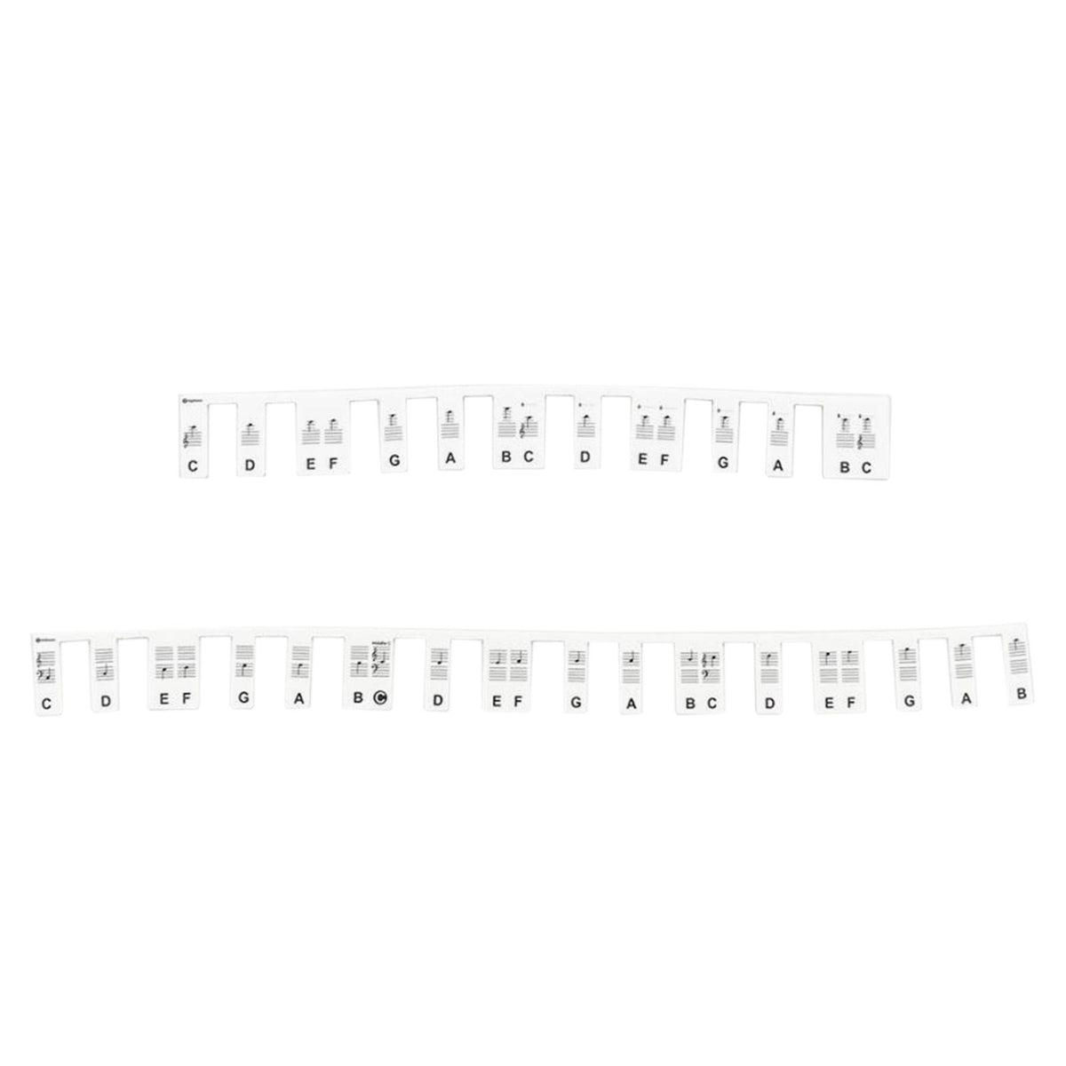 Maxbell Piano Keyboard Stickers 61 Keys Keyboards Chart Guide for Beginners Kids Style B