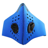 Maxbell Cycling Mask Motorcycle Bicycle Half Facemask Dust Pollution Filter Blue