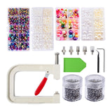 Maxbell Pearl Setting Machine Kit Pearl Rivet Buttons Hand Press Pearl Setting Tools