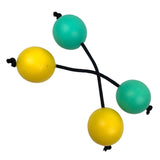 Maxbell Rhythmic Sand Balls Musical Instrument Percussion for Toddlers Yellow Green