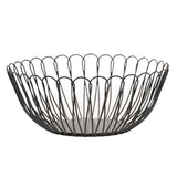 Max Iron Metal Fruits Plates Desktop Snack Storage Fruit Bowls Petal_Black
