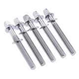 Maxbell 5 Chrome Drum Tension Rods 45/55/65/75mm for Tom Snare Build Repair 65mm