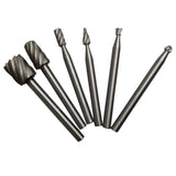 Maxbell 6 pieces 10PC HSS Routing Router Bits Burr Rotary Tools, Engraving, Wood Working Tools