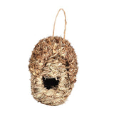 Maxbell Straw Hand Woven Bird Cage Roosting Shelter Hanging Bird House for Finch