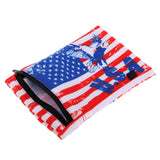 Maxbell Sports Wristband Sweatband Wallet Zipper Pocket Armband M American Flag
