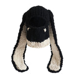 Maxbell Winter Knitted Hat Thermal Face Cover Ear Protection Rabbit Ear Beanie Hats Beige